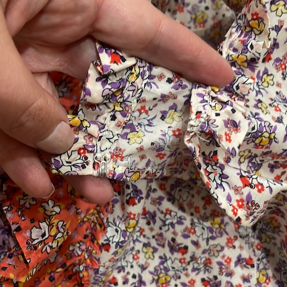 Ann Taylor Floral Ditsy sleeveless ruffle top - Picture 9 of 12